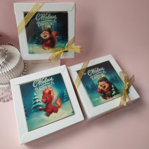 Шоколадные открытки новый год 2026 корпоративный подарок