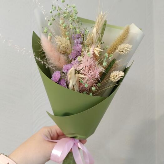Сухоцветы в мини-букете