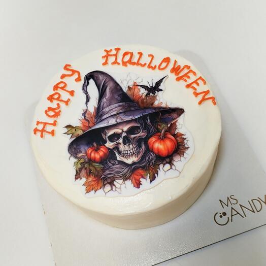 Бенто - торт "Happy Halloween", вес 450 г, размер S,  другу, подруге, Хеллоуин, Halloween