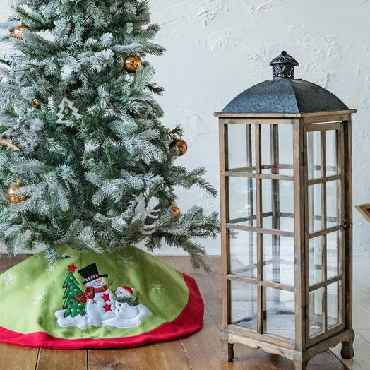 "Юбка" под основание елки ПРАЗДНИЧНОЕ ОБАЯНИЕ - СНЕГОВИКИ, 90 см, Kaemingk