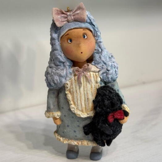 Ёлочная игрушка ручной работы «Мальвина»