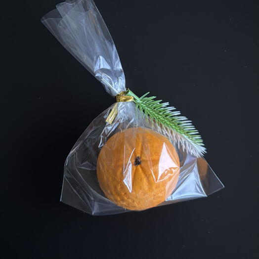 Зефир ручной работы мандарин на Новый год подарок индивидуальная упаковка