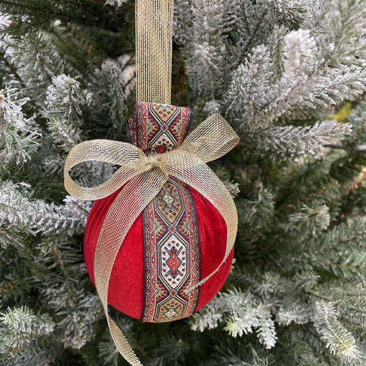 Velvet Ornament With Armenian Motif