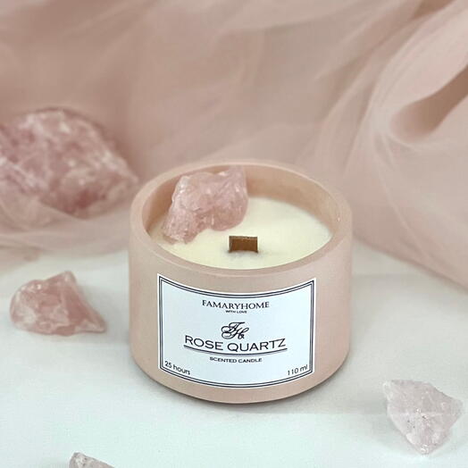 Ароматическая свеча «Rose quartz»