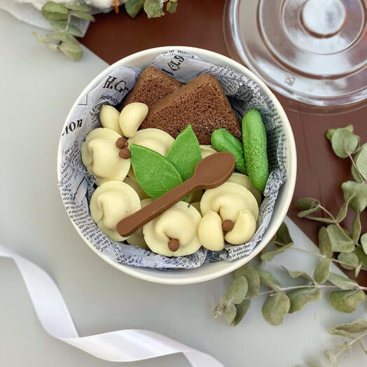 Шоколадные пельмешки с начинкой 🍫