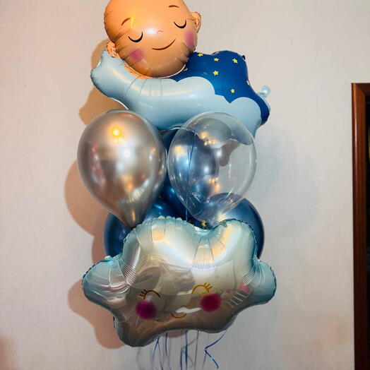 Шарики на выписку для мальчика Набор3