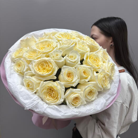 Моно букет из розы Кандилайт 25шт