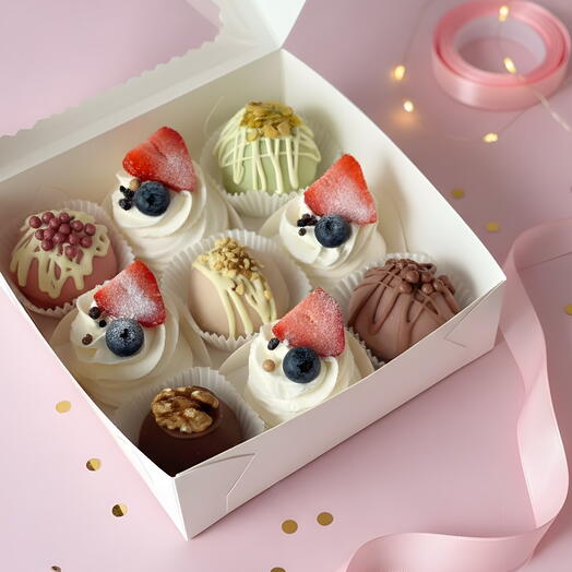 Ассорти мини-безе Павлова и пирожное картошка