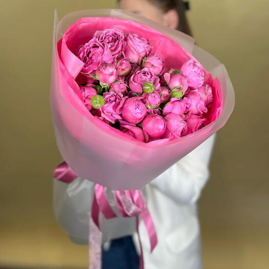 Букет кустовых ( пион.) роз Мисти Баблс