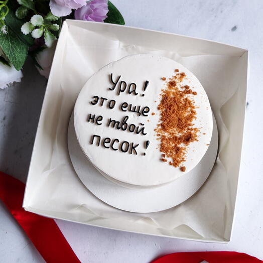 Бенто-торт "Ура! Это ещё не твой песок!" в подарок девушке, парню, подруге, другу, сестре, брату
