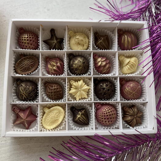 Новогодние шоколадные игрушки 20 шт 🎄