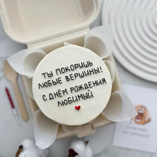 Бенто торт на день рождения «ты покоришь любые вершины» подарок для парня / мужа