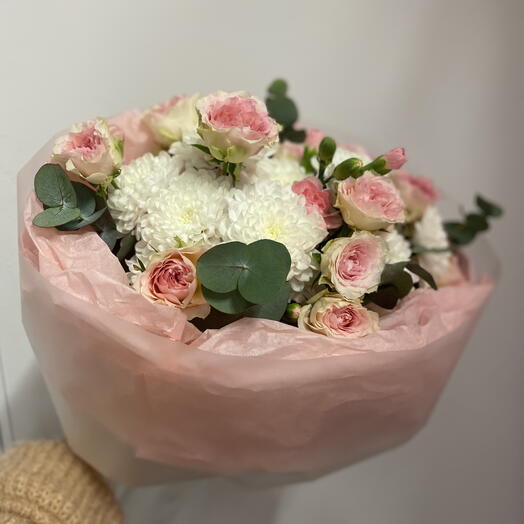 Букет  с кустовыми розами🌸🌸🌸👌