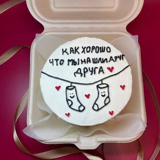 Бенто-торт "Как хорошо, что мы нашли друг друга" маме, сестре, подруге, коллеге