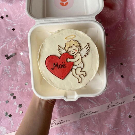 Бенто торт на День Святого Валентина Моё с сердечком, коллекция «14 февраля»