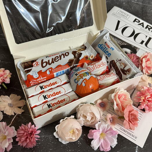 «Маленький сюрприз» 🎀 – сладкий набор, сладкий подарок, подарок девушке, подруге, киндер, сладости, конфеты, раффаэлло S1
