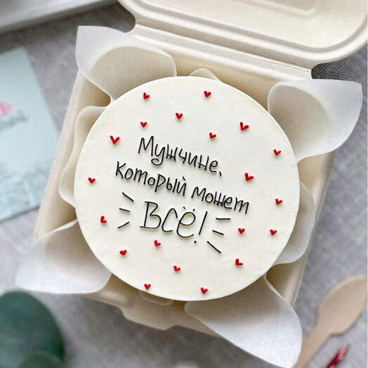 Бенто торт на 23 февраля «мужчине который может все» парню / мужу / папе / брату