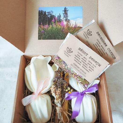 Бокс подарочный к 8 марта «весеннее солнце»