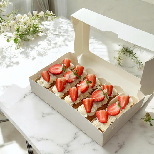 Эклеры с клубникой