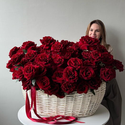 🌺🌺🌺Корзина 101 французская роза