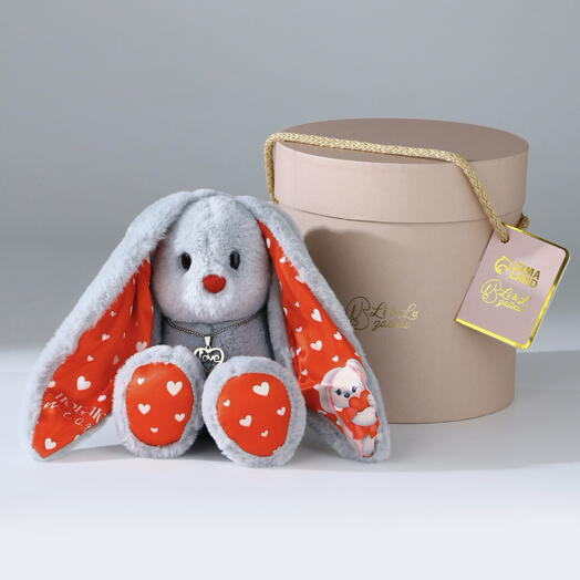 Мягкая игрушка зайка «Li с крыльями» в коробке