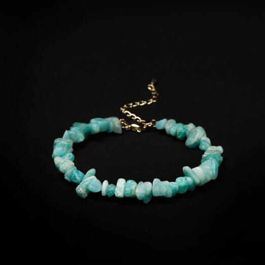 Браслет Корица Амазонит 14K 17 см (BRA1179)