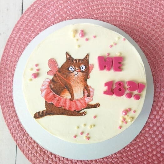Торт для девушки, женщины " Не 18?"