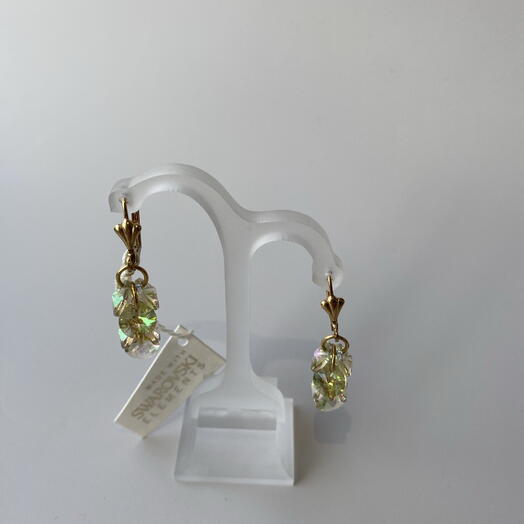 Серьги со стразами Swarovski в медовом оттенке