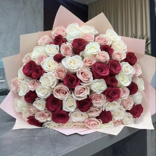 Микс роз Эквадор 75 шт