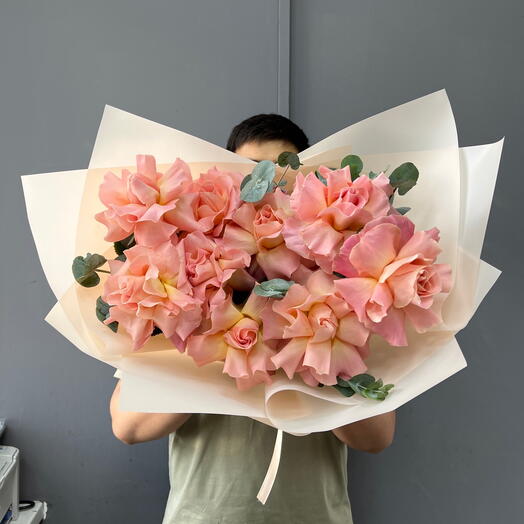 Французские розы️️ Hermosa с эвкалиптом 🌸