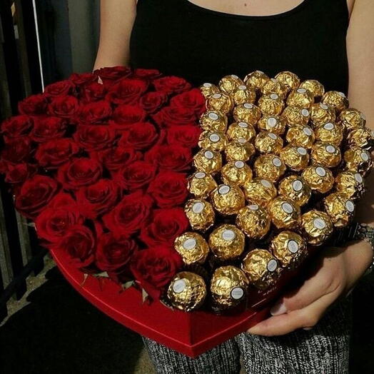 Розы и конфеты Ferrero rose
