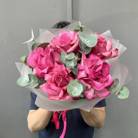 Французские розы Лола с эвкалиптом 💞