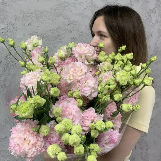 Охапка из 10 розовых эустом Алиса