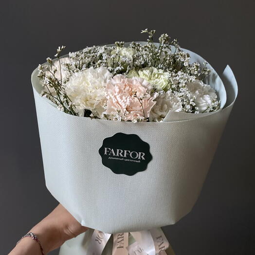 Микс диантусов с лимониумом