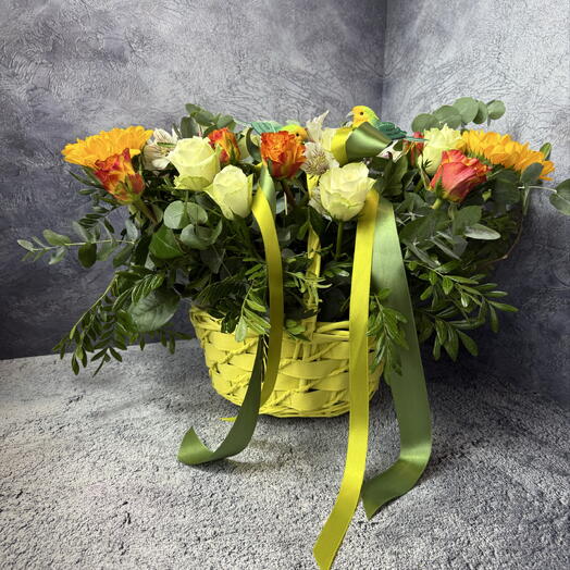 Корзина Подсолнухи 🌻