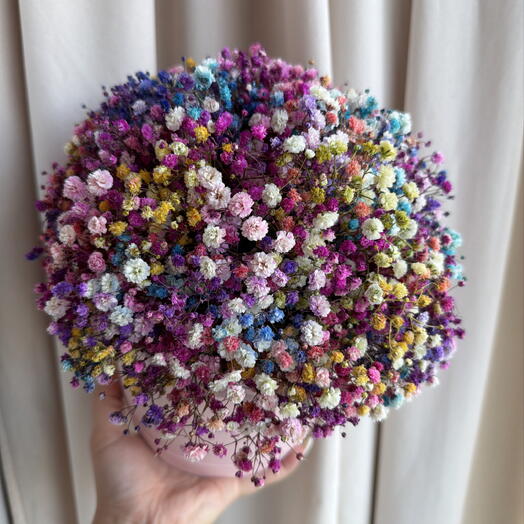 Коробочка из радужной гипсофилы М💜💚🩷
