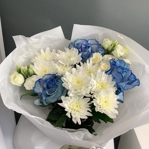 💙 букет с синими розами 💙