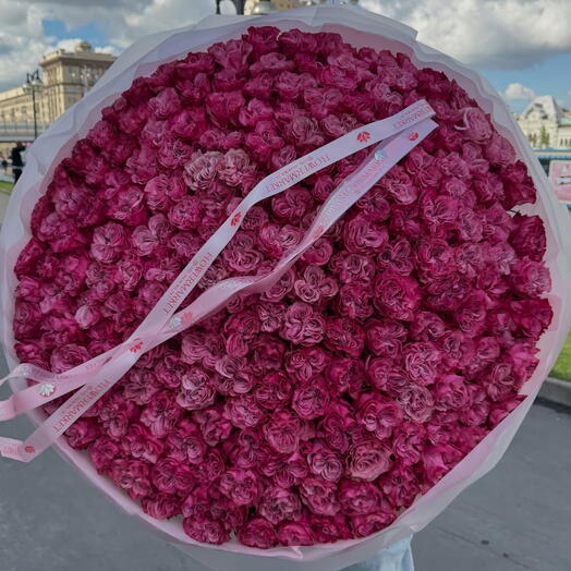 Букет из 201 Пионовидной Розы Countries Blu Premium