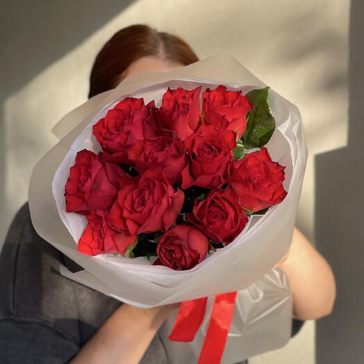 Монобукет из 11 импортных роз