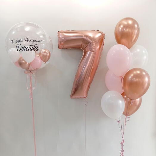Воздушные шары на 7 лет "Фруктовый сад"
