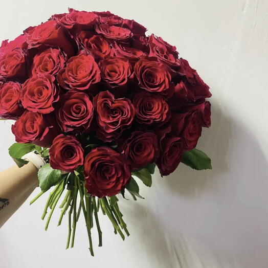 Букет из 51 красной розы 40 см