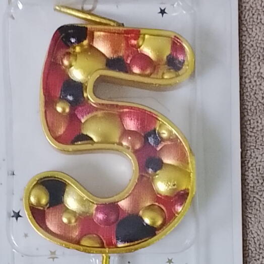 Свеча для торта " 5 "
