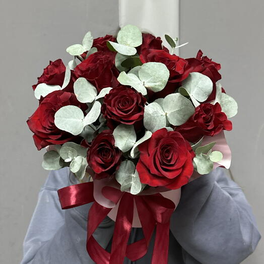 Эквадорские Розы в шляпной коробке 11 шт 🌺