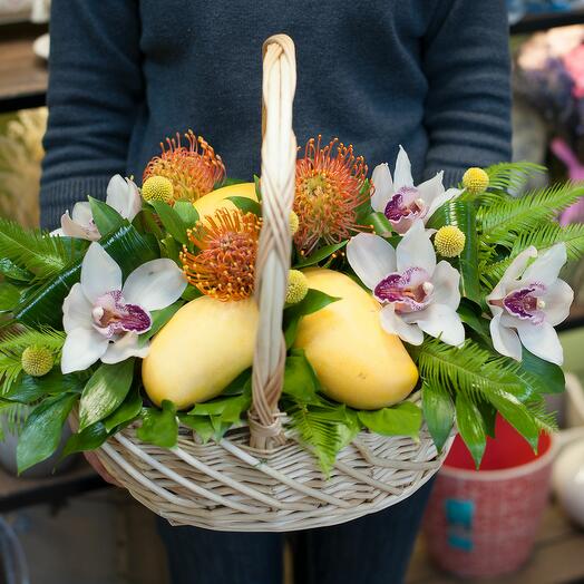 Fruit and flower basket Juicy mango