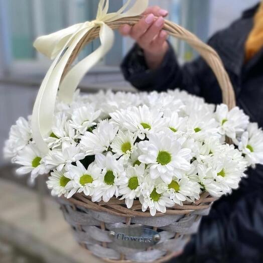 Корзина с Цветами,, Ромашка"
