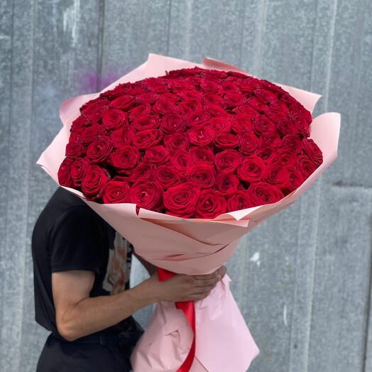 Rosas rojas 80cm 101pcs