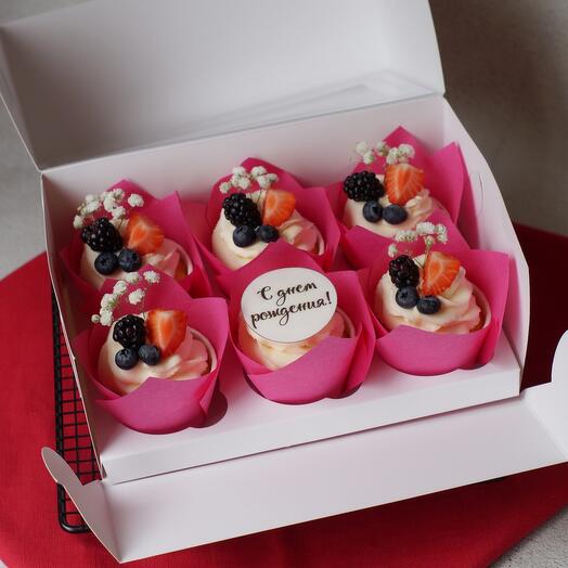 Cupcakes de Feliz Cumpleaños para mamá, esposa, novia, hermana, abuela, colega