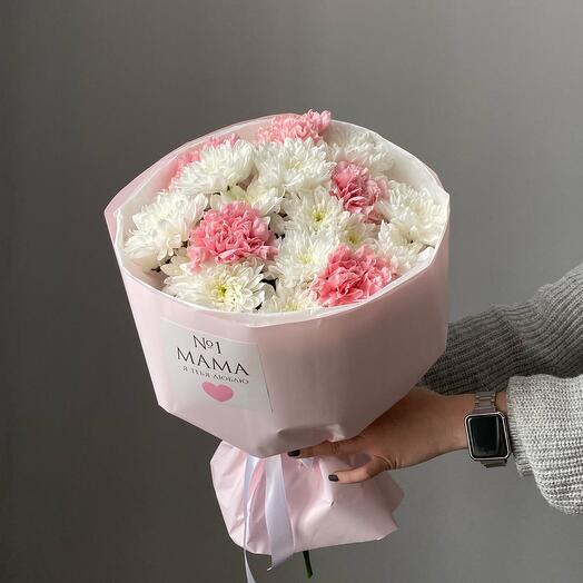 Crisantemo con Dianthus rosa S