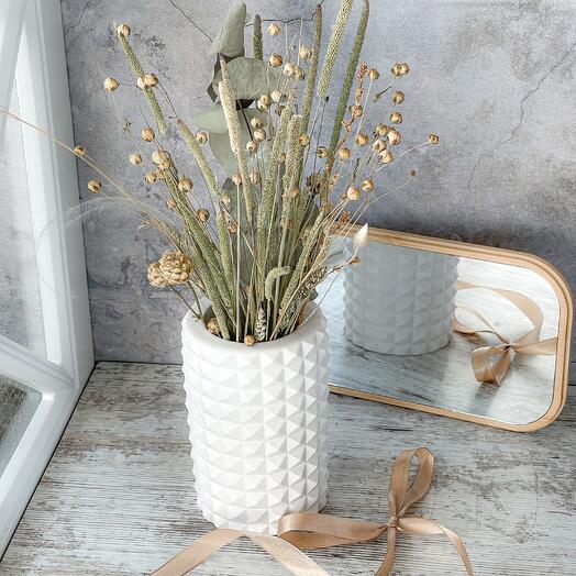 Decorative vase for flowers and interior