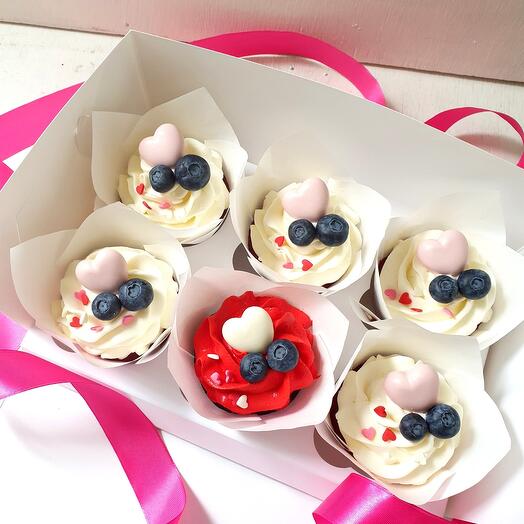 Cupcakes con corazón